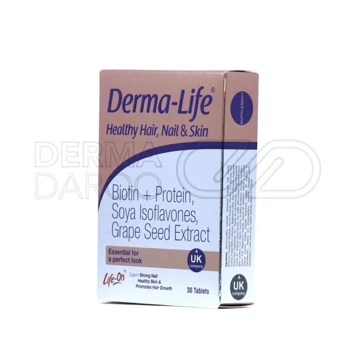 مکمل غذایی درما لایف Life On با عصاره دانه انگور و ویتامین‌های ضروری برای جوان‌سازی پوست صورت