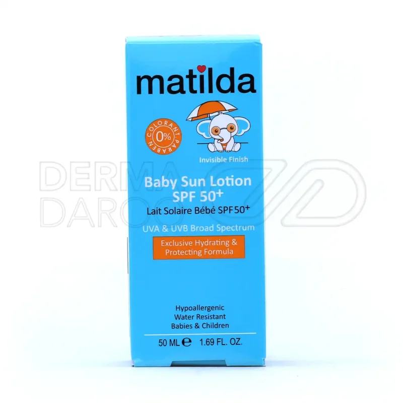 لوسیون رولی ضد آفتاب کودک SPF50 ماتیلدا 50 میلی لیتر