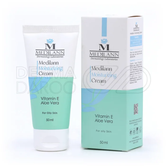 کرم مرطوب کننده پوست چرب مدیلن ۵۰ میلی لیتر