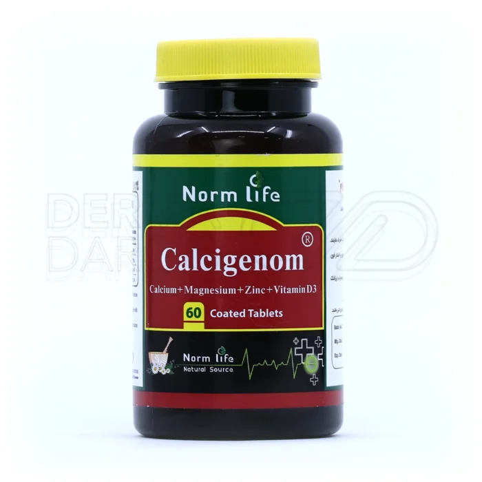 بسته قرص روکش دار کلسی ژنون نورم لایف، حاوی کلسیم و ویتامین D3، تقویت استخوان، ضد پوکی استخوان، مناسب بزرگسالان