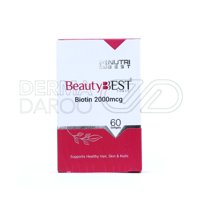 مکمل بیوتین ۲۰۰۰ میکروگرمی نوتری بست برای تقویت مو و افزایش استحکام ناخن‌ها