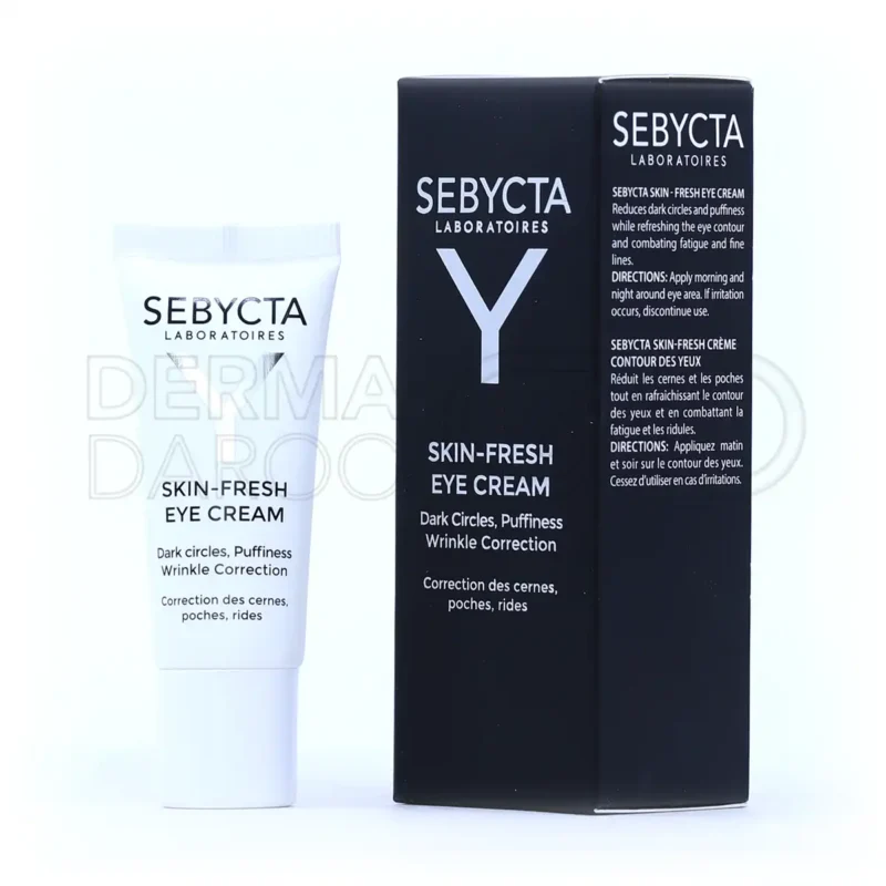 کرم دور چشم سبیکتا در تیوپ سفید، حاوی هیالورونیک اسید و ویتامین C، ضد چروک و آبرسان پوست دور چشم