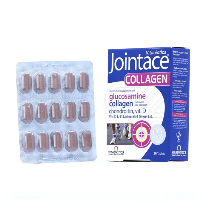 قرص جوینت ایس کلاژن ویتابیوتیکس؛ مکمل مفصلی حاوی گلوکزامین، کلاژن و کندرویتین برای بهبود عملکرد و انعطاف مفاصل