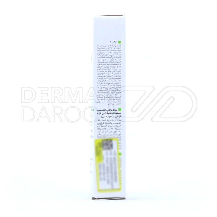 فلوئید ضدآفتاب ویتالیر، با زینک اکساید و دکسپانتنول، SPF50+، غیر کومدون‌زا، مات‌کننده، مناسب پوست چرب.