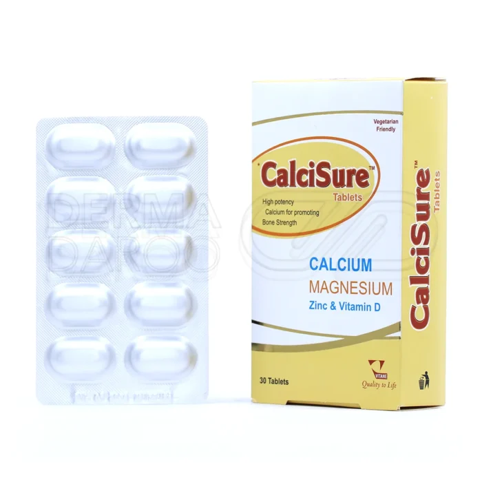 vitane-calcisure-30-tablets (1) قرص کلسی شور ویتان، بستهبندی مقاوم، مکمل کلسیم و ویتامین D۳، پیشگیری از پوکی استخوان و تقویت استخوان.