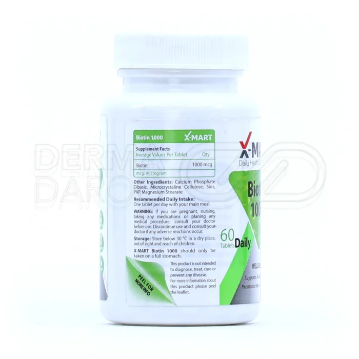 قرص بیوتین ۱۰۰۰ برای افزایش استحکام ناخن و بهبود وضعیت پوست و مو