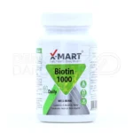 مکمل بیوتین ایکس مارت با دوز ۱۰۰۰ میکروگرم، حامی سلامت پوست و مو