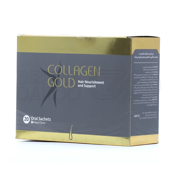 مکمل کلاژن گلد، با کراتین، بهبود شوره و درخشندگی موها.