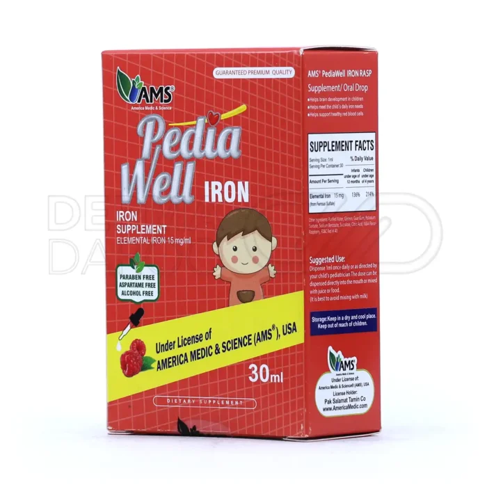 قطره خوراکی پدیاول آهن ای ام اس 30 میلی لیتر - تصویر 7