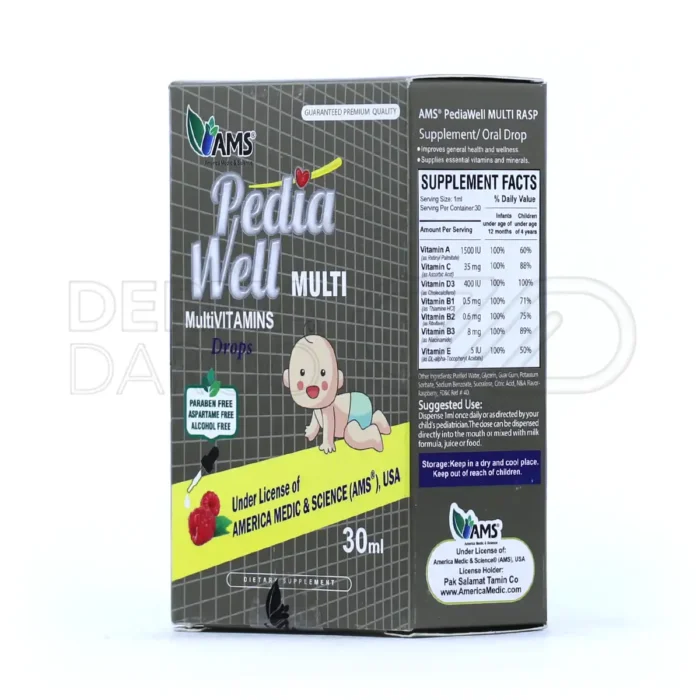 قطره خوراکی پدیاول مولتی ویتامین ای ام اس ۳۰ میلی لیتر