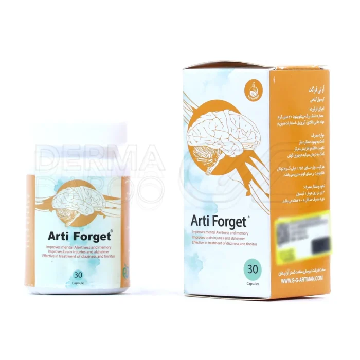 کپسول آرتی فرگت آرتیمان، بسته‌بندی مقاوم، مکمل گیاهی جینکوبیلوبا، تقویت حافظه و تمرکز.