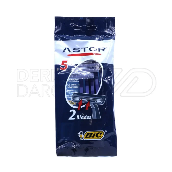 خودتراش دو تیغه آستور بیک برای پوست های نرمال 5 عدد