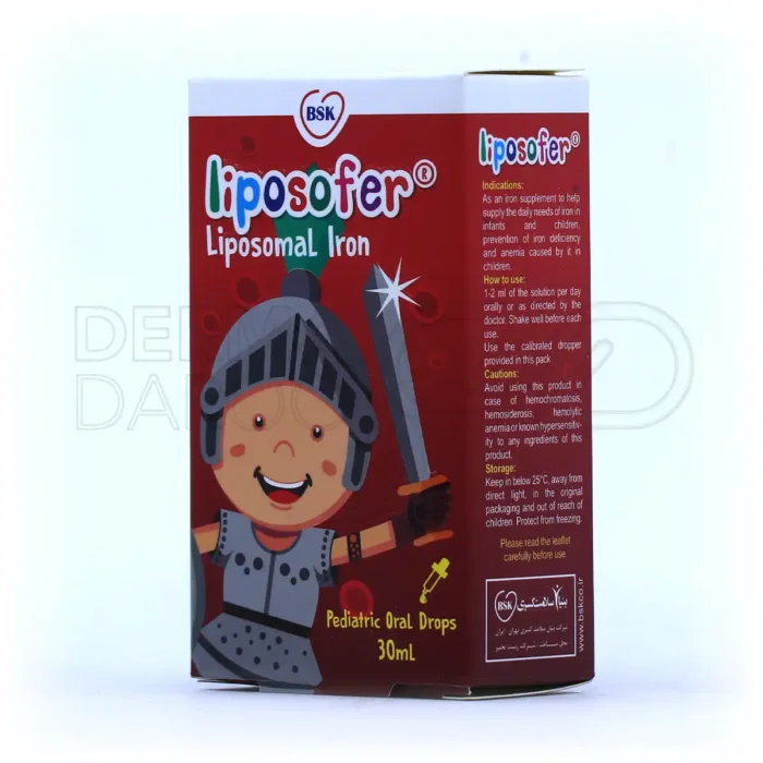قطره خوراکی آهن لیپوزوفر (لیپوزومال) بی اس کی 30 میلی لیتر