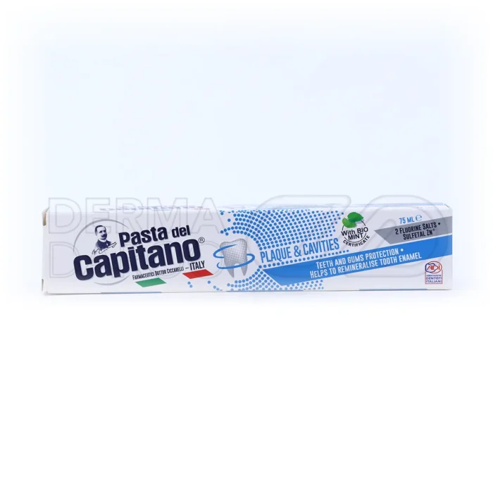 محصول خمیر دندان پوسیدگی کاپیتانو، بازسازی مینای دندان با نمک های فلوراید، طعم نعناع تازه و تحت لیسانس ایتالیا