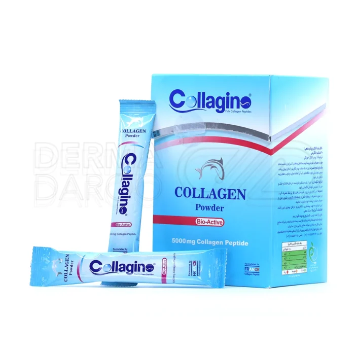 پودر کلاژن کلاژینو، بسته‌بندی مقاوم، کلاژن خالص ماهی، تقویت پوست و مفاصل.