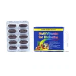 کپسول مولتی ویتامین دیابتیک دانا، با ویتامین D3 و زینک، در بسته‌بندی، تقویت سیستم ایمنی، بهبود عوارض دیابت، کاهش خستگی.