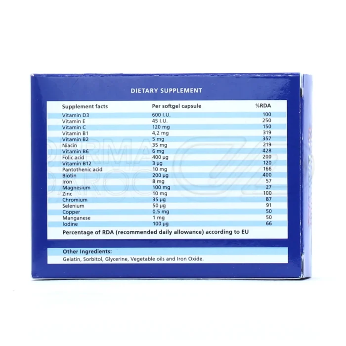 مولتی ویتامین دیابتیک دانا، با فولیک اسید و کروم، تقویت سیستم ایمنی، کاهش خستگی، مناسب برای بیماران دیابتی.