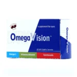 کپسول ژلاتینی امگا ویژن، با لوتئین ۱۰ میلی‌گرم و زیگزانتین، تقویت بینایی، حفاظت از سلول‌ها، بدون مواد حساسیت‌زا.