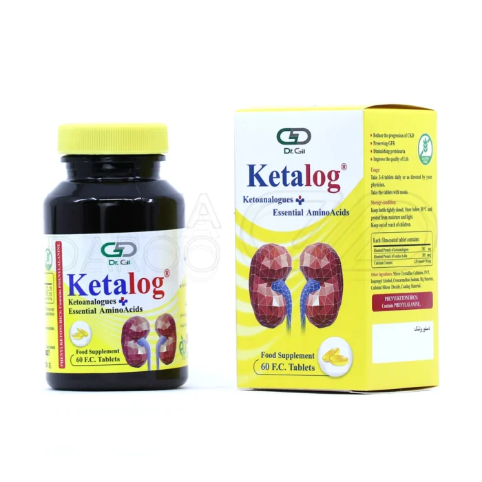 بسته بندی قرص کتالوگ دکتر گیل؛ مکمل کتوآنالوگ و آمینو اسید برای بیماران کلیوی