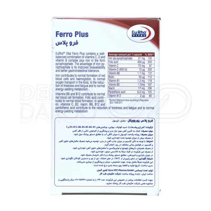 مکمل آهن فرو پلاس مناسب بانوان در دوران قاعدگی و افزایش انرژی بدن