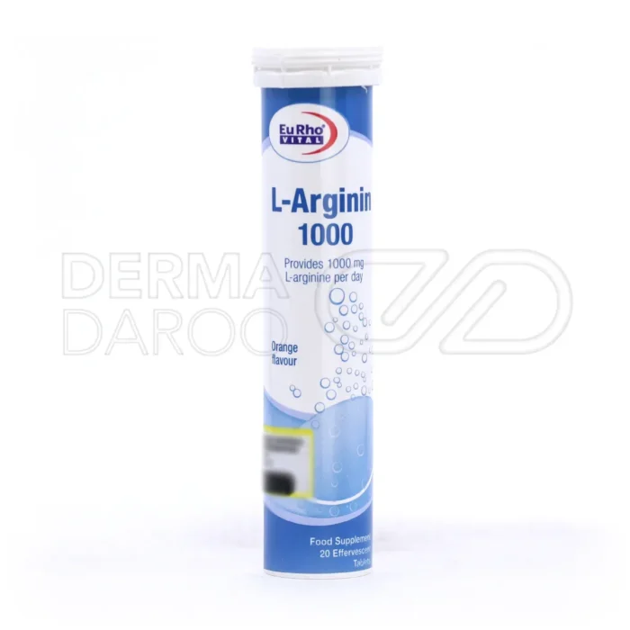 eurho-vital-l-arginine-1000-mg-20-eff (1) قرص جوشان ال آرژنین یوروویتال در بستهبندی بهداشتی، با طعم پرتقال، حاوی 1000 میلیگرم ال آرژنین برای عضلهسازی