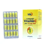 کپسول ویتامین C و زینک یوروویتال در بسته‌بندی سفید و نارنجی با طراحی شفاف حاوی 300 میلی‌گرم ویتامین C و 10 میلی‌گرم زینک برای تقویت سیستم ایمنی و سلامت پوست و مو