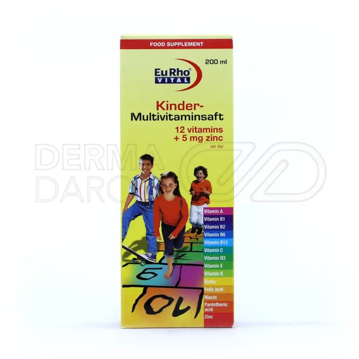 شربت کیندر مولتی ویتامین یوروویتال ۲۰۰ میلی لیتر