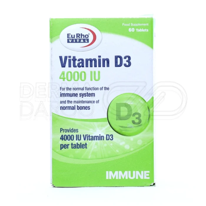 قرص ویتامین D3 یوروویتال؛ مکملی مؤثر برای استحکام استخوان‌ها و تقویت سیستم ایمنی