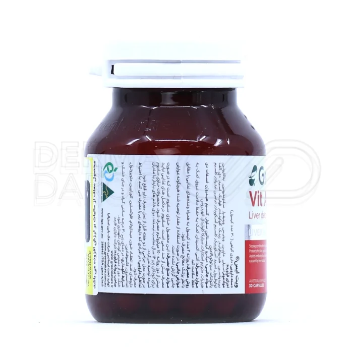 ویت ایس نیچر گرین، با ۱۰ میلی‌گرم عصاره خار مریم و بتاکاروتن، محافظ کبد، آنتی‌اکسیدان، حاوی ویتامین‌ها و مواد معدنی.