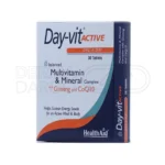 قرص دی‌ویت اکتیو هلث‌اید با لوتئین، کوکیوتن و جینسینگ برای پیشگیری از خستگی و تقویت عمومی