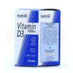 قرص ویتامین D۳ هلث اید ۱۰۰۰ واحد ۳۰ عدد