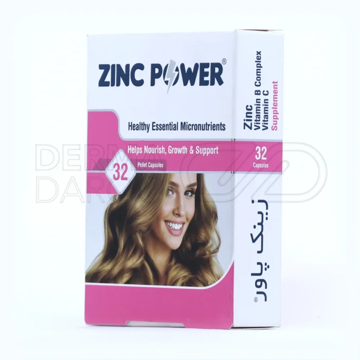 مکمل غذایی زینک پاور با ویتامین C و ب کمپلکس جهت رفع کمبودهای تغذیه‌ای