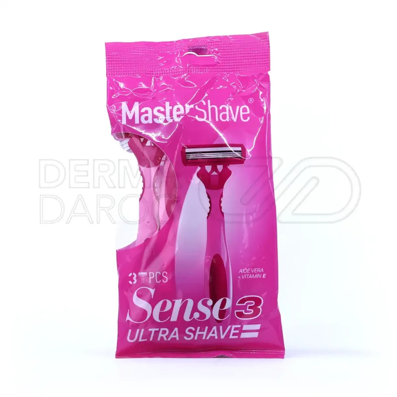 خودتراش مستر شیو مدل سه تیغ master shave مدل sense بسته 3 عددی
