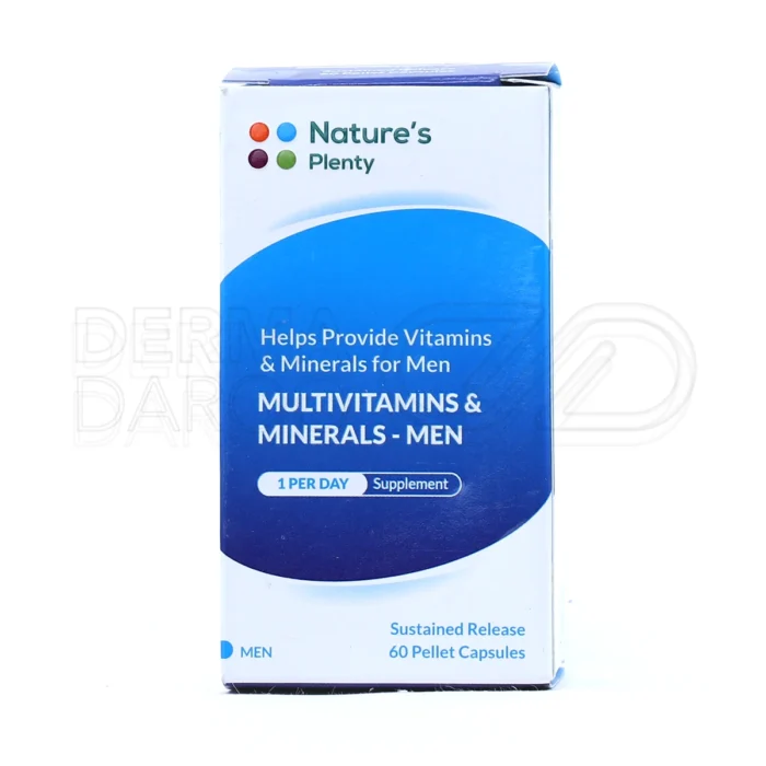 مولتی ویتامین مخصوص آقایان با فرمولاسیون کامل شامل زینک، ویتامین C، و فولیک اسید برای تقویت قوای جسمی