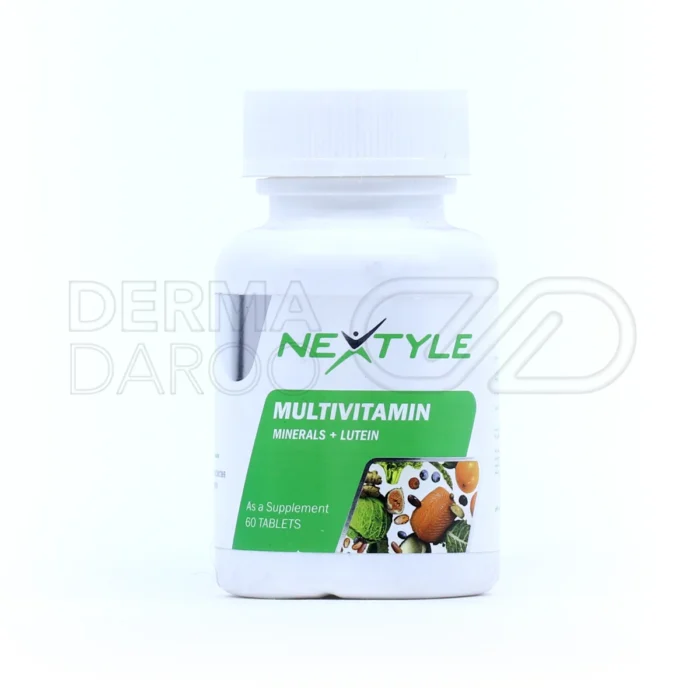 مولتی ویتامین پلاس لوتئین نکستایل؛ مکمل کامل روزانه با ۱۲ ویتامین و ۱۶ ماده معدنی برای تقویت بینایی، سیستم ایمنی و انرژی عمومی بدن