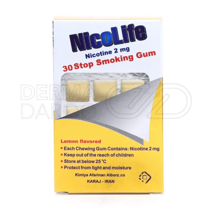 آدامس ترک سیگار نیکلایف مدل نیکوتین ۲ میلی گرم ۳۰ عدد