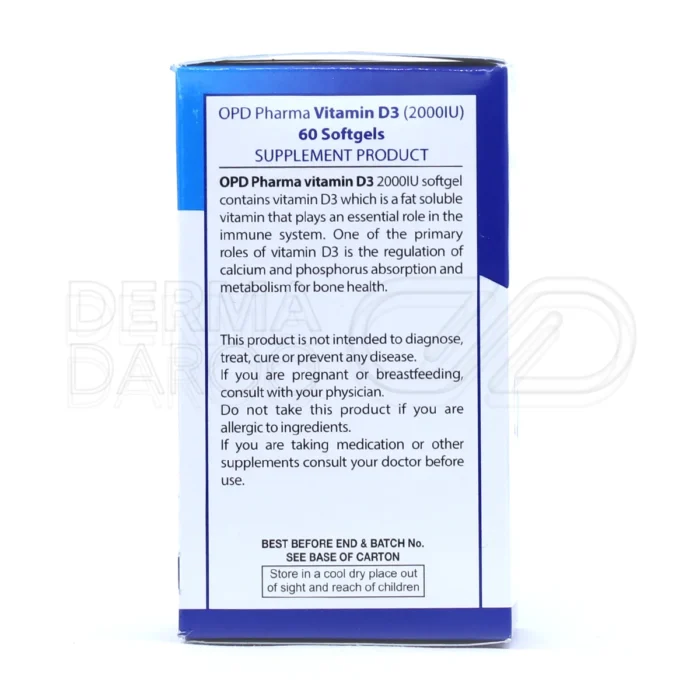 مکمل ویتامین D۳ او پی دی؛ تامین ویتامین د مورد نیاز بدن و حمایت از سلامت عمومی