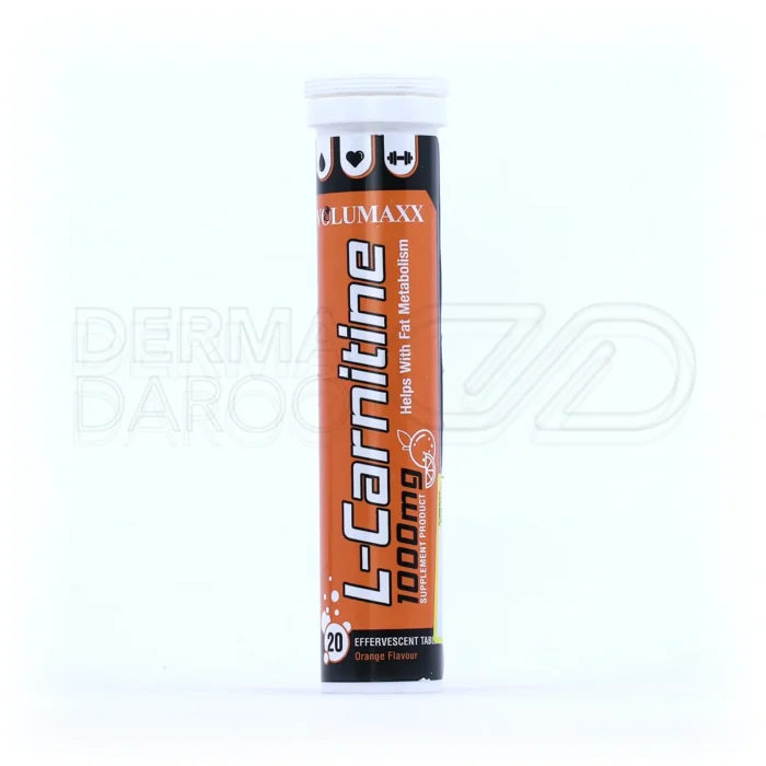 قرص جوشان ال کارنیتین ۱۰۰۰ میلی‌گرم ولیومکس او پی دی فارما، در بسته‌بندی، افزایش انرژی، کاهش وزن، بهبود عملکرد ورزشی.