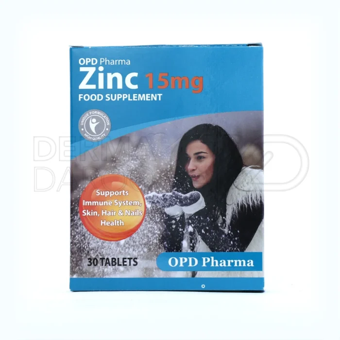 مکمل زینک OPD Pharma مناسب مصرف روزانه بزرگسالان جهت حفظ سلامت عمومی بدن