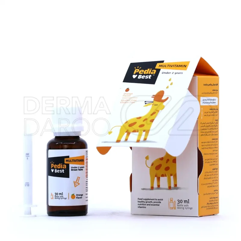قطره مولتی ویتامین پدیابست با طعم پرتقال ۳۰ میلی لیتر