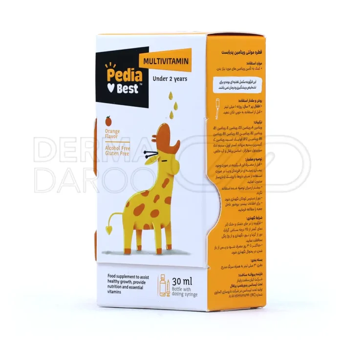 قطره مولتی ویتامین پدیابست با طعم پرتقال 30 میلی لیتر - تصویر 6