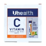 ویتامین C ۵۰۰ میلی‌گرم، ساشه، طعم پرتقال، آنتی‌اکسیدان، کمک به جذب آهن، تقویت سیستم ایمنی، بدون عارضه جانبی.