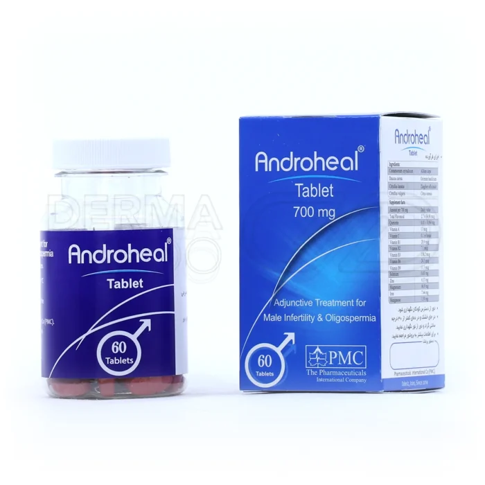 قرص آندروهیل پی ام سی، بسته‌بندی مقاوم، مکمل گیاهی درمان ناباروری مردان، تقویت اسپرم با کوئرستین و فلاونوئیدها.