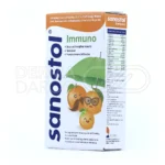 شربت تقویتی سانستول، با ویتامین‌های گروه B و سلنیوم، آنتی‌اکسیدان، تقویت سیستم ایمنی، طعم پرتقال، مناسب کودکان.