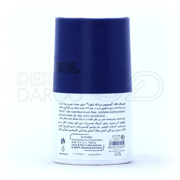 دئورولان فاقد آلومینیوم مردانه شون مدل Oak Road حجم 50 میلی لیتر