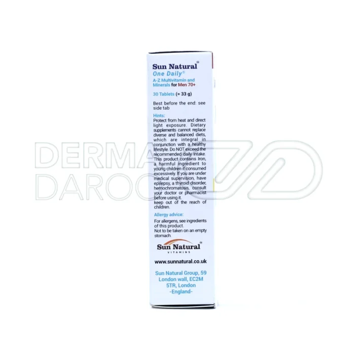 مولتی ویتامین کامل مخصوص مردان سالمند با ترکیبات گیاهی، آمینواسیدها و امگا 3