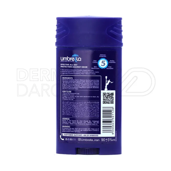استیک ضد تعریق مردانه آمبرلا مدل وایلد 90 میلی لیتر