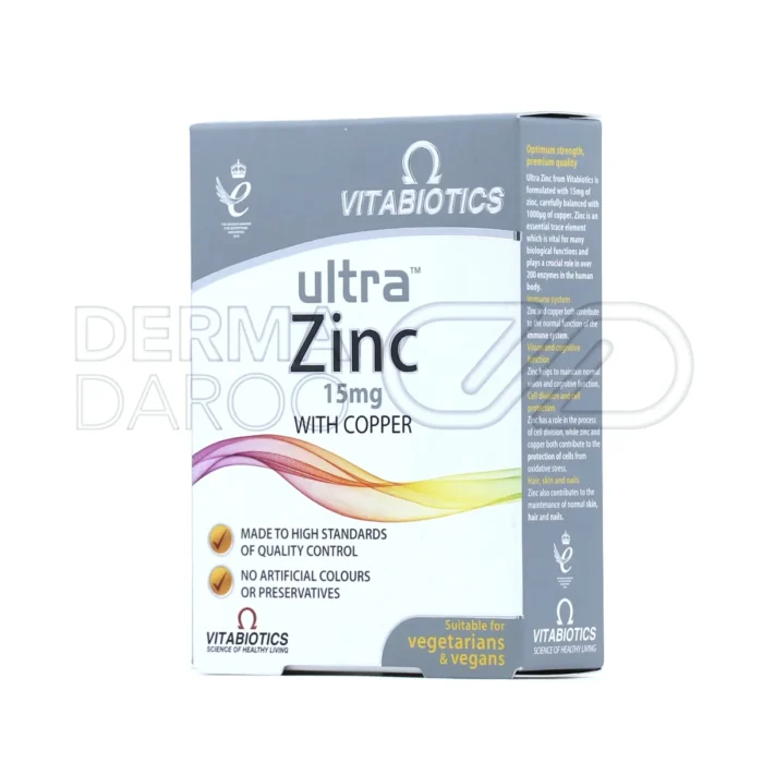 قرص وگان اولترا زینک، مناسب برای تقویت ریشه مو و کاهش ریزش با فرمول فاقد مواد نگهدارنده