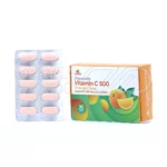 قرص جویدنی ویتامین C ۵۰۰ میلی‌گرم ویتامین لایف، بسته‌بندی مقاوم، مکمل آنتی‌اکسیدان، تقویت انرژی و جذب آهن.