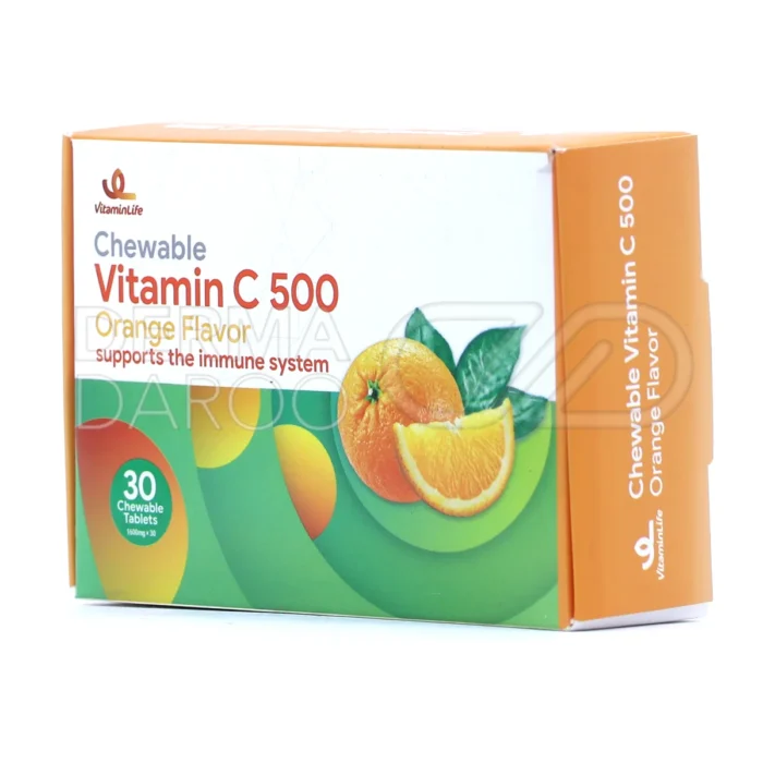 قرص جویدنی ویتامین C، بهبود زخم جراحی و افزایش جذب آهن در بدن.